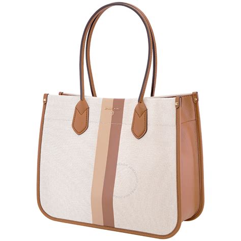 heidi michael kors|Heidi Large Stripe Canvas Tote Bag .